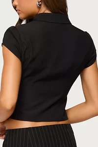 Edikted Myrna Cut Out Collar Top