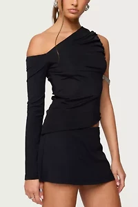 Edikted Lucretia Asymmetric Off Shoulder Top