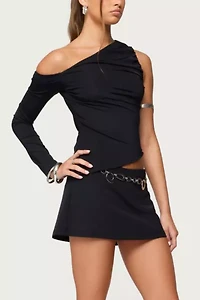 Edikted Lucretia Asymmetric Off Shoulder Top