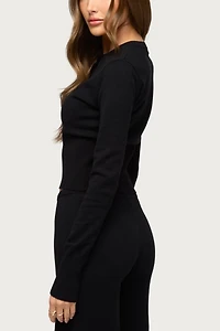 Edikted Montanna Rib Knit Cardigan