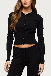 Edikted Montanna Rib Knit Cardigan