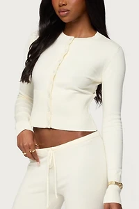 Edikted Montanna Rib Knit Cardigan