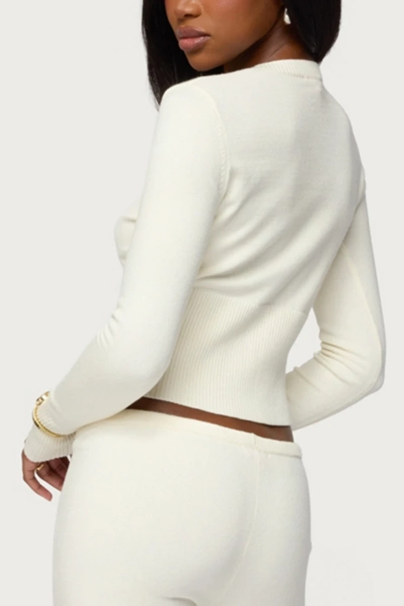 Edikted Montanna Rib Knit Cardigan