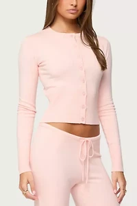 Edikted Montanna Rib Knit Cardigan