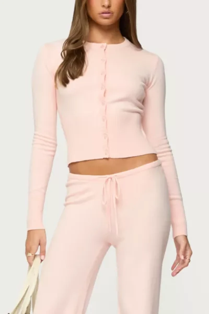 Edikted Montanna Rib Knit Cardigan