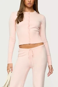 Edikted Montanna Rib Knit Cardigan