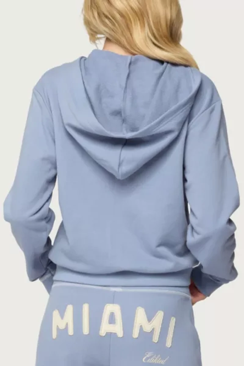 Edikted Miami Babe Zip Up Hoodie