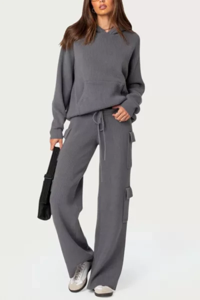 Edikted Wynter Oversized Knit Hoodie