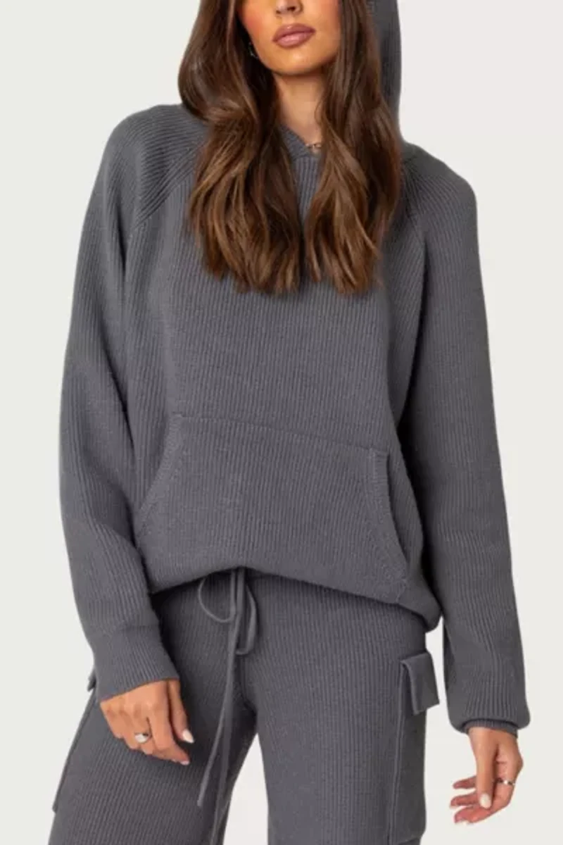 Edikted Wynter Oversized Knit Hoodie