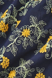 UO Floral Embroidered Short Sleeve Shirt