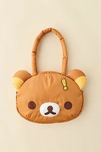 Whatever! Makes You Happy Rilakkuma Head Padded Nylon Tote Bag