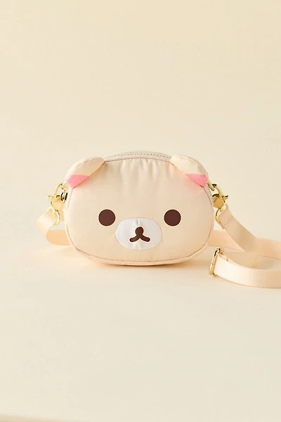 Whatever! Makes You Happy Rilakkuma Korilakkuma Padded Nylon Head Crossbody Bag