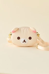Whatever! Makes You Happy Rilakkuma Korilakkuma Padded Nylon Head Crossbody Bag