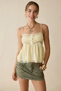 Kimchi Blue Tabby Lace Trim Babydoll Cami