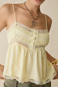 Kimchi Blue Tabby Lace Trim Babydoll Cami