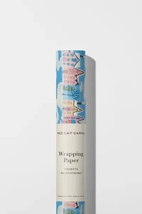 Red Cap Little Pink Houses Wrapping Paper