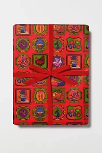 Red Cap 12 Days of Christmas Wrapping Paper