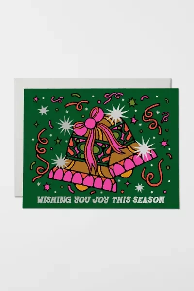 Red Cap Joy Bells Holiday Card