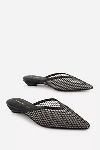 Intentionally Blank Bibi Rhinestone Mesh Mule