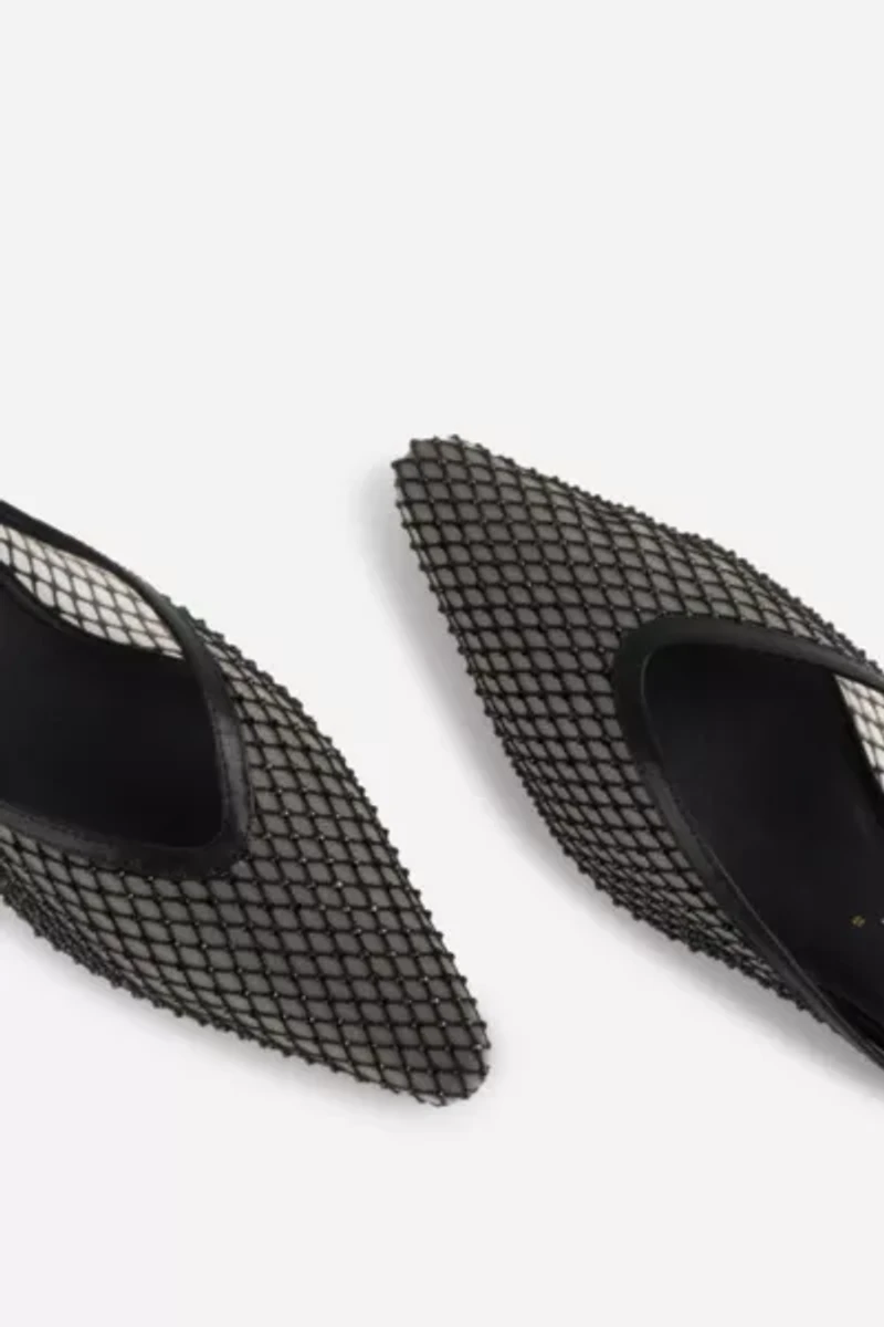 Intentionally Blank Bibi Rhinestone Mesh Mule