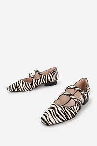 Intentionally Blank Calculated Calf Hair Mary Jane Flat