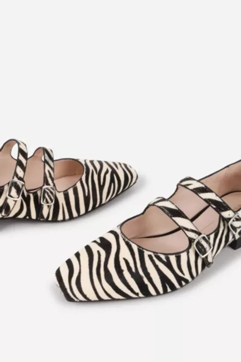 Intentionally Blank Calculated Calf Hair Mary Jane Flat