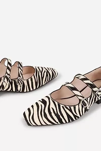 Intentionally Blank Calculated Calf Hair Mary Jane Flat