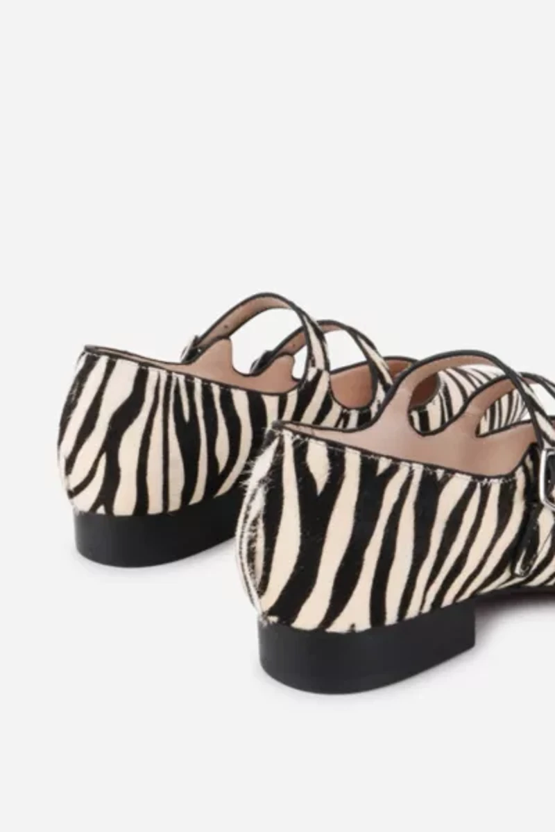 Intentionally Blank Calculated Calf Hair Mary Jane Flat