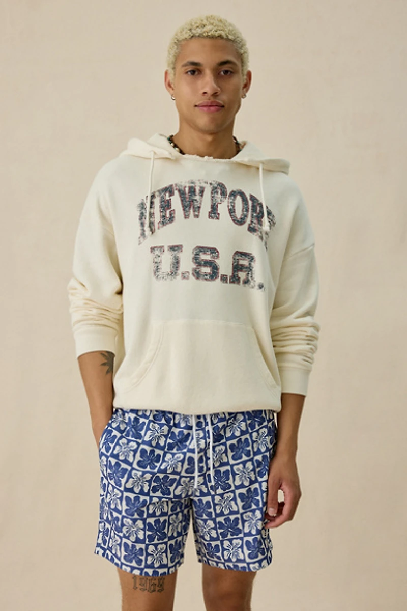Sano Checkerboard Flower 6.5” Swim Trunks