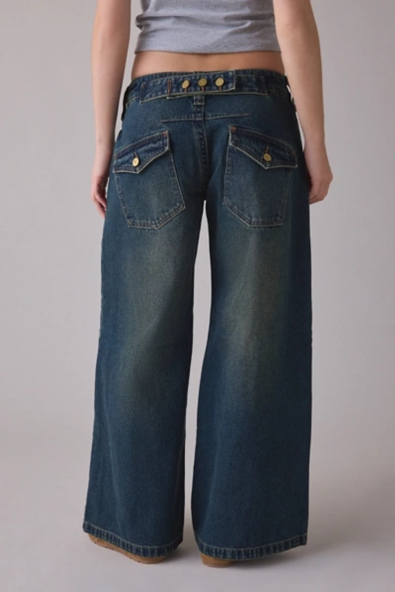 Abrand 00 Riley Engineered Super Low Mega Baggy Jean