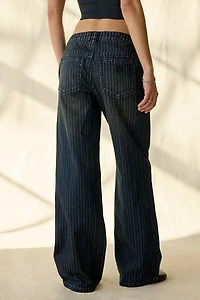 Abrand 99 Pinstripe Mega Baggy Low-Rise Jean