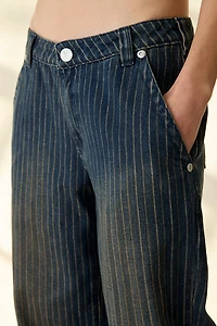Abrand 99 Pinstripe Mega Baggy Low-Rise Jean