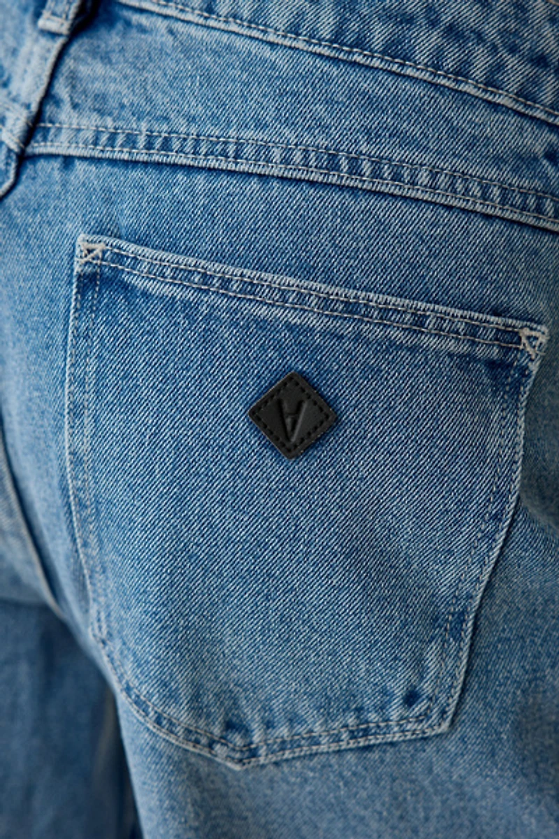 Abrand 99 Lace Trim Low-Rise Baggy Jean