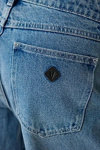 Abrand 99 Lace Trim Low-Rise Baggy Jean