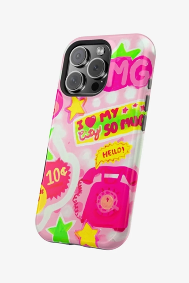 Inside & Out Pink Static MagSafe iPhone Case