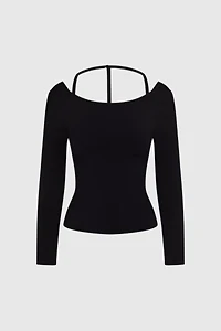 RAT BOI Cowl Back Long Sleeve Top