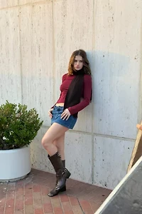 RAT BOI Cowl Back Long Sleeve Top