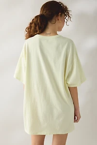 Sweet Springtime Graphic Oversized T-Shirt Dress