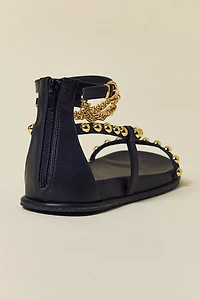 Azalea Wang Gattaca Gold Studded Sandals