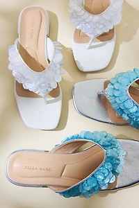 Azalea Wang Pearlia Paillette Thong Sandals