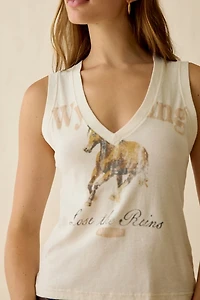 BDG Wyoming Graphic V-Neck Sleeveless Spill The Tee