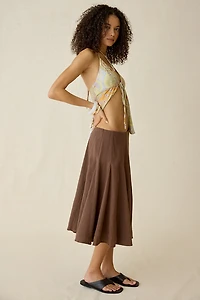 Kimchi Blue Lorelai Textured Cotton Midi Skirt