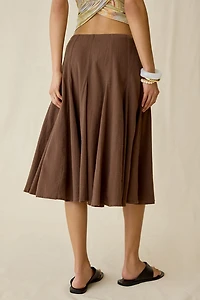 Kimchi Blue Lorelai Textured Cotton Midi Skirt