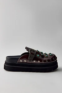 Azalea Wang Mavis Embellished Flatform Clogs