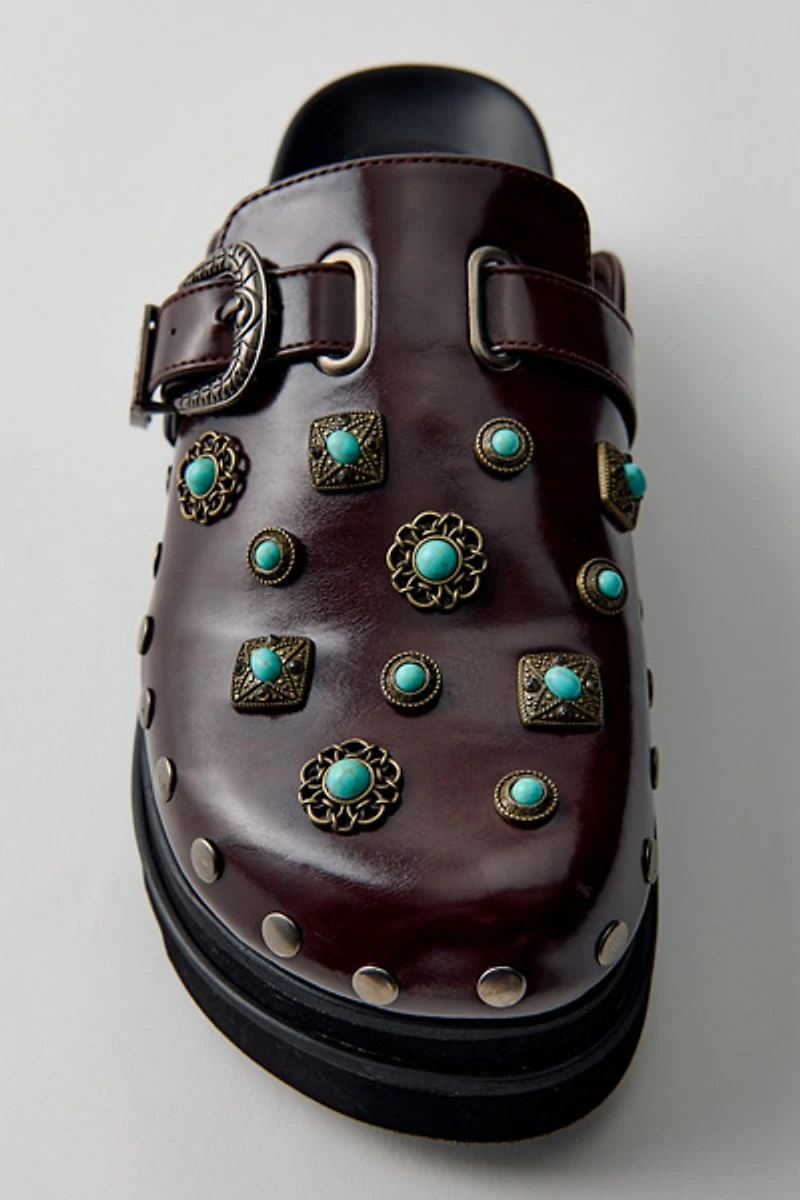 Azalea Wang Mavis Embellished Flatform Clogs