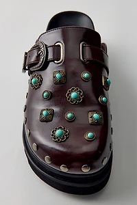 Azalea Wang Mavis Embellished Flatform Clogs