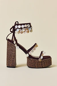 Azalea Wang Zazzie Shell Platform Sandals