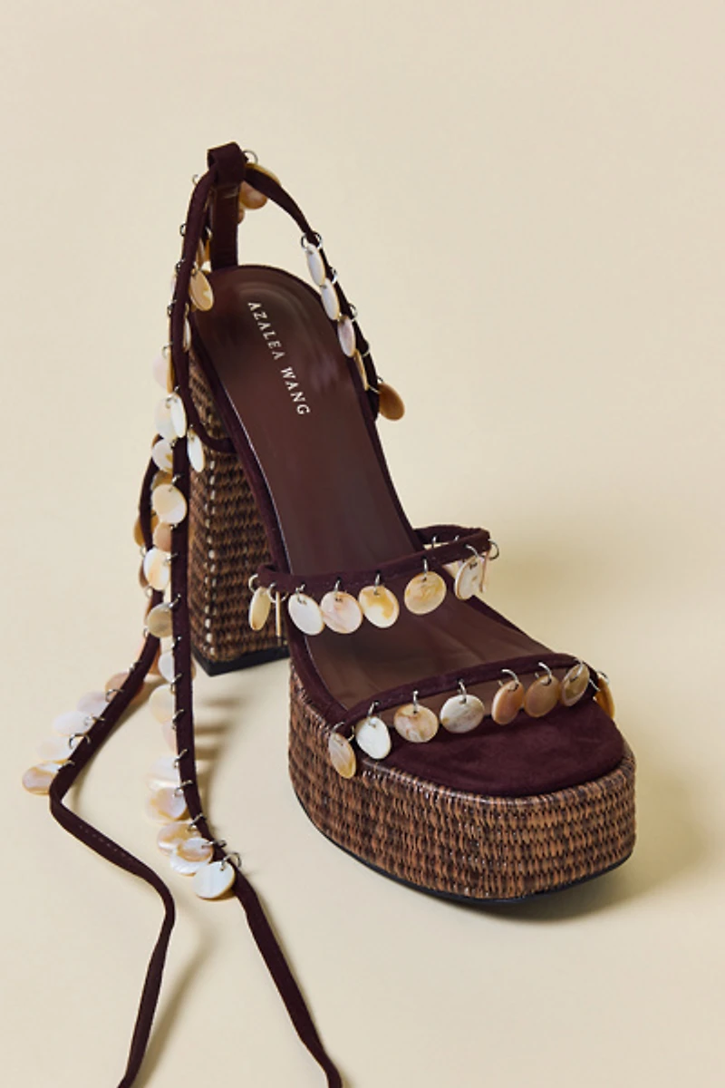 Azalea Wang Zazzie Shell Platform Sandals
