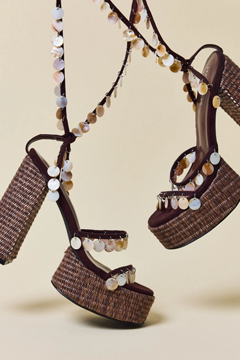 Azalea Wang Zazzie Shell Platform Sandals