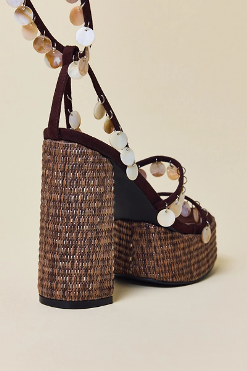 Azalea Wang Zazzie Shell Platform Sandals